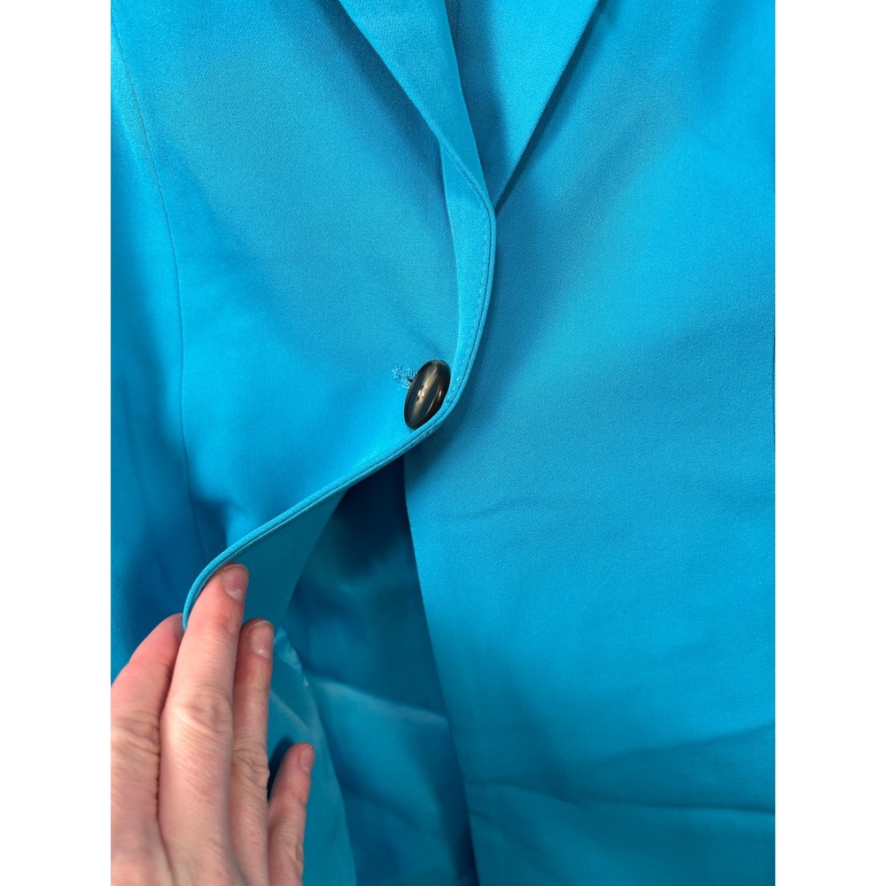 NWT Fashion Nova Blazer Pant Set Aqua Blue 1X #2300 - Picture 14 of 16